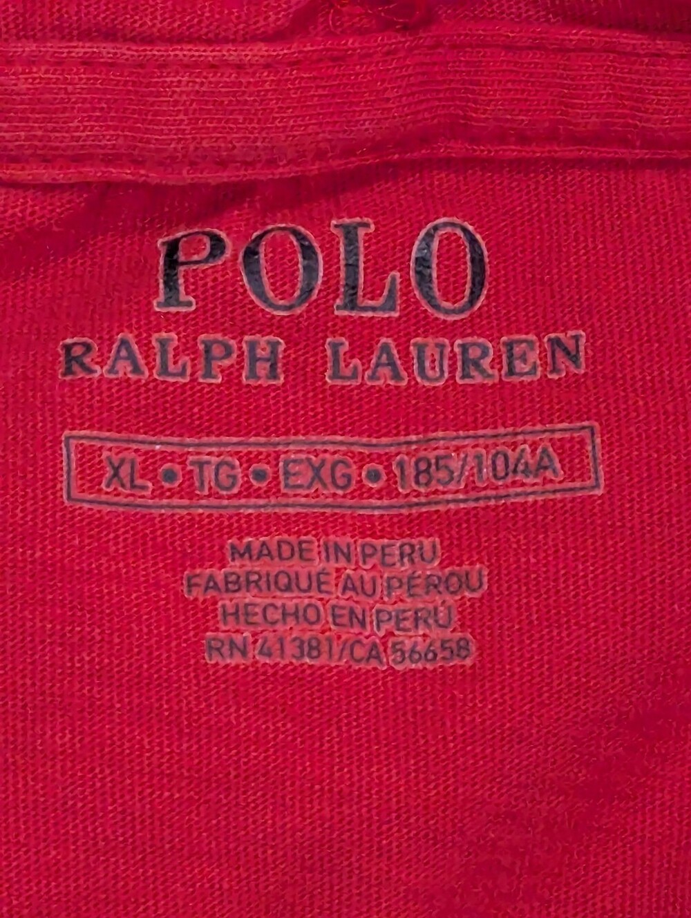 Polo Ralph Lauren Hooded T-Shirt Hoodie Men's XL Red Lightweight Cotton Pony - Picture 7 of 9